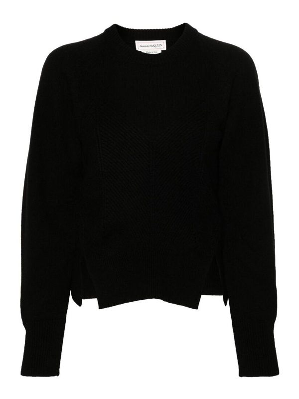 Alexander Mcqueen Pull Col Rond - Noir