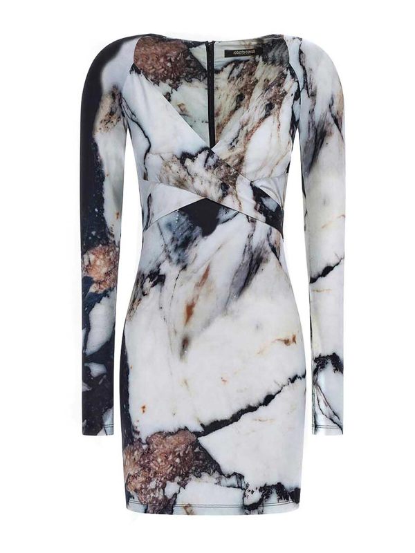 Roberto Cavalli Robe Courte - Multicolore
