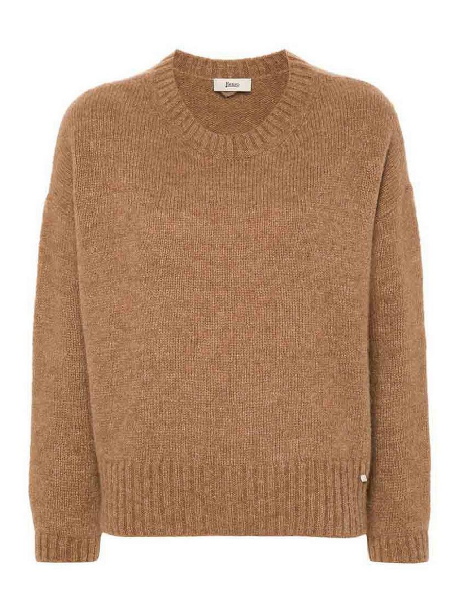 Herno Pull Col Rond - Marron