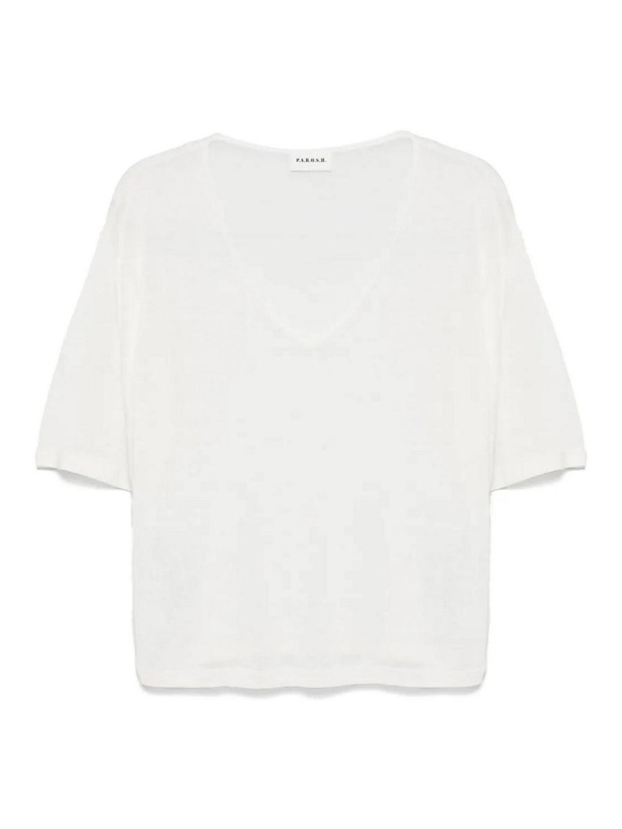 P. A.R. O.S. H. Pull À Col V - Blanc