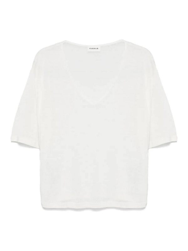 P. A.R. O.S. H. Pull À Col V - Blanc