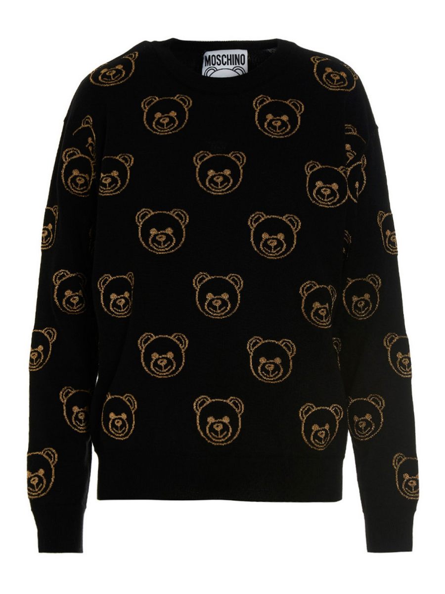 Moschino Pull Col Rond - Noir