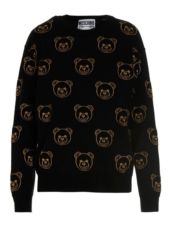 Moschino Pull Col Rond - Noir