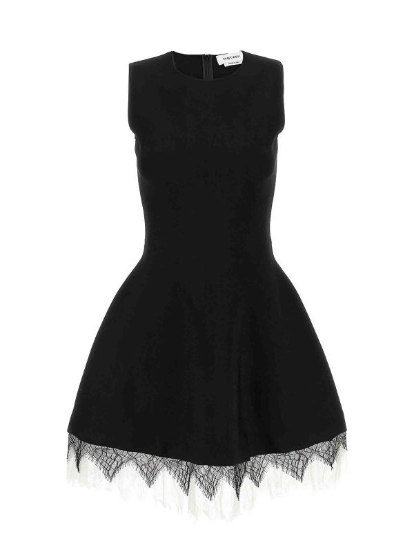 Alexander Mcqueen Robe Au Genou - Noir