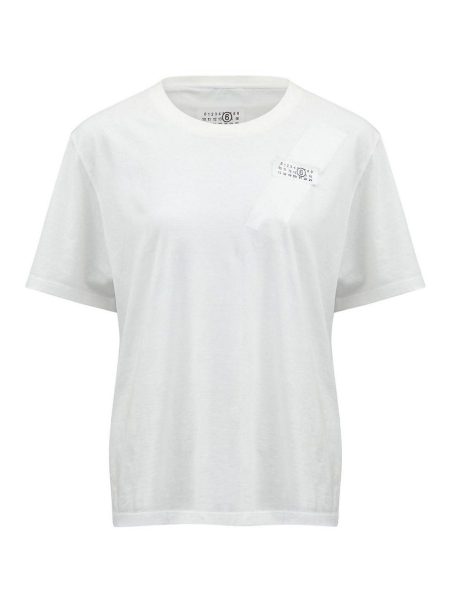 MM6 Maison Margiela Pull Col Rond - Blanc