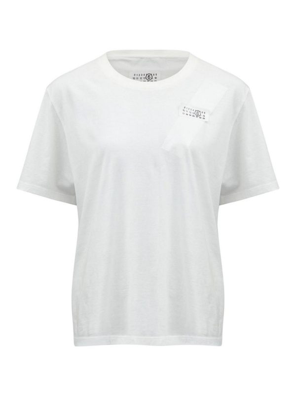 MM6 Maison Margiela Pull Col Rond - Blanc