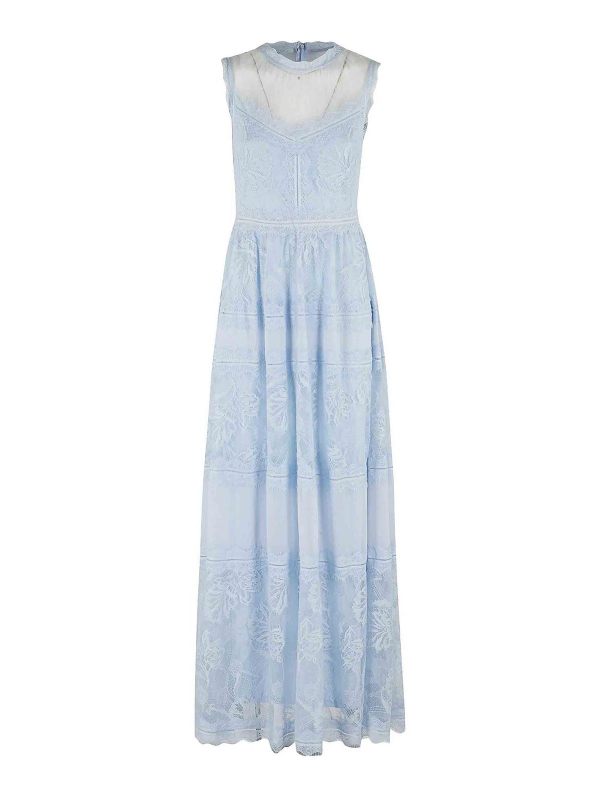 Ermanno Firenze Robe Au Genou - Bleu Clair
