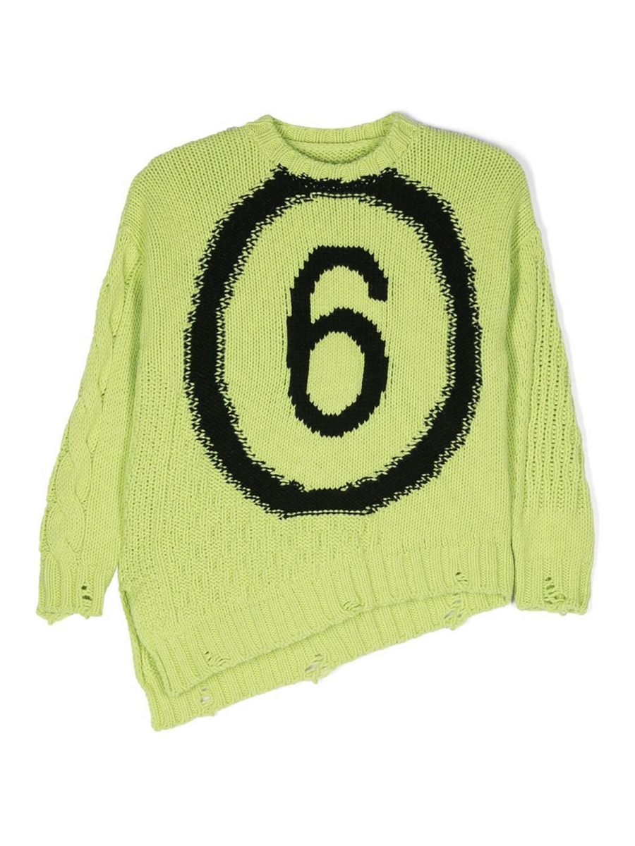 MM6 Maison Margiela Pull Col Rond - Vert