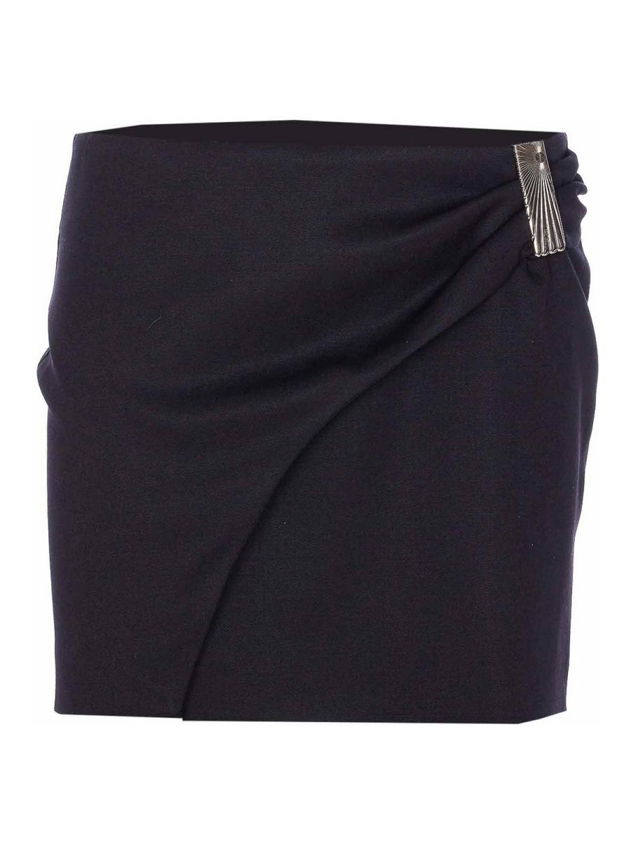 The Attico Jupe Midi - Noir