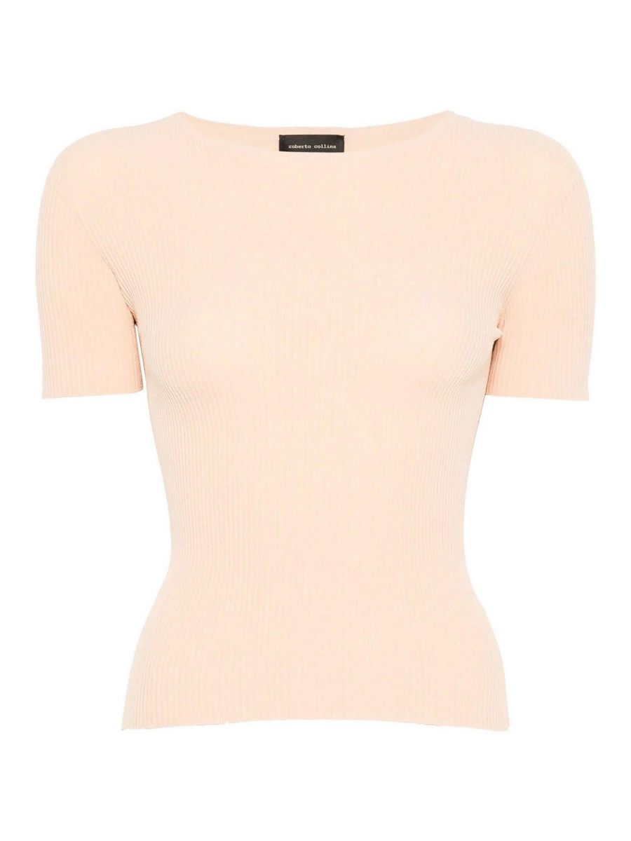 Roberto Collina Pull Col Rond - Marron Clair