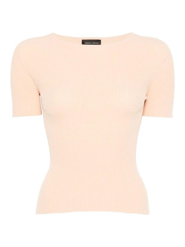 Roberto Collina Pull Col Rond - Marron Clair