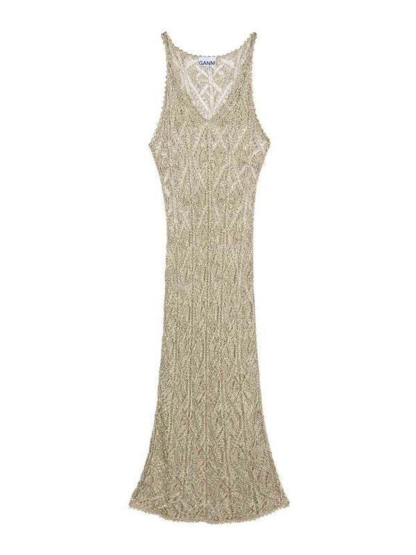 Ganni Maxi Robe - Or