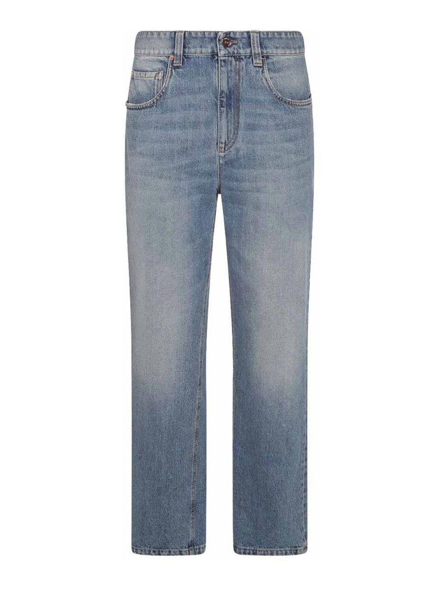 Brunello Cucinelli Jean Droit - Bleu