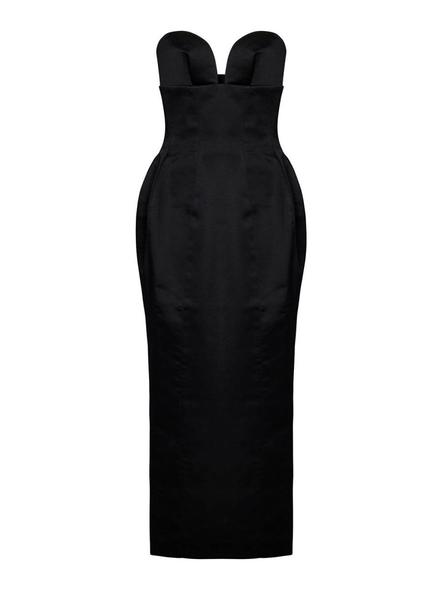 Mônot Robe Au Genou - Noir