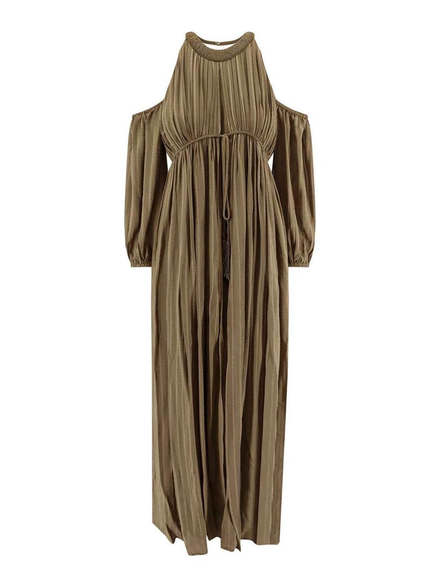 Pinko Robe Au Genou - Vert