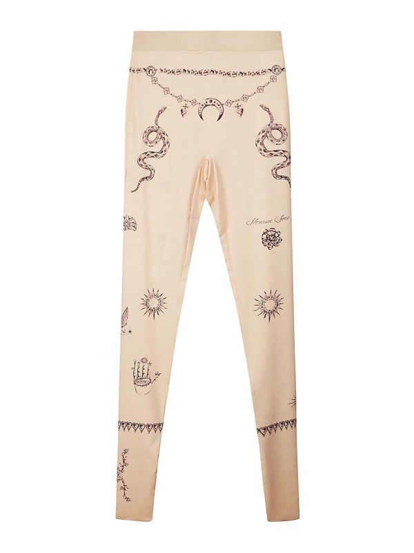 Marine Serre Leggings - Beige
