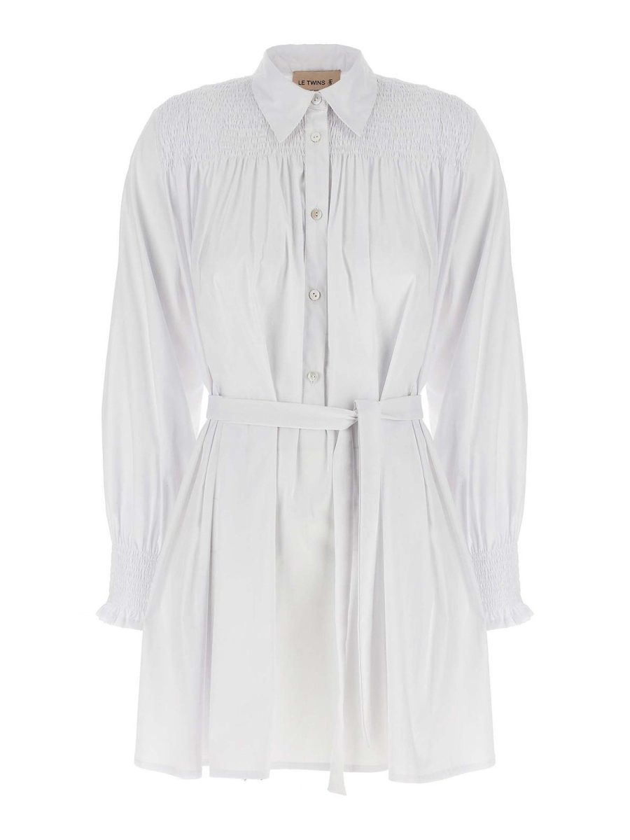 Le Twins Robe Au Genou - Blanc