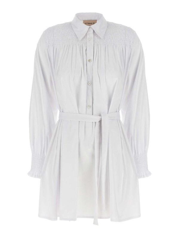 Le Twins Robe Au Genou - Blanc