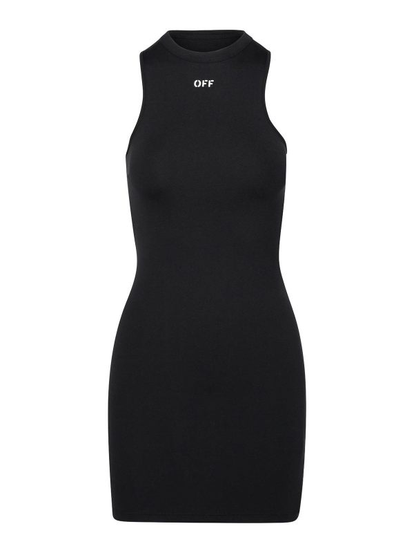 Off-White Robe Au Genou - Noir
