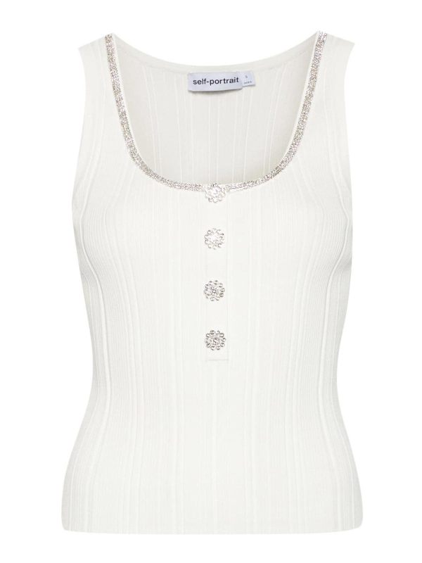 Self Portrait Top - Blanc