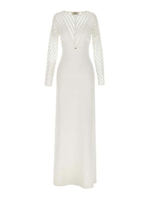 Elisabetta Franchi Robe Au Genou - Blanc