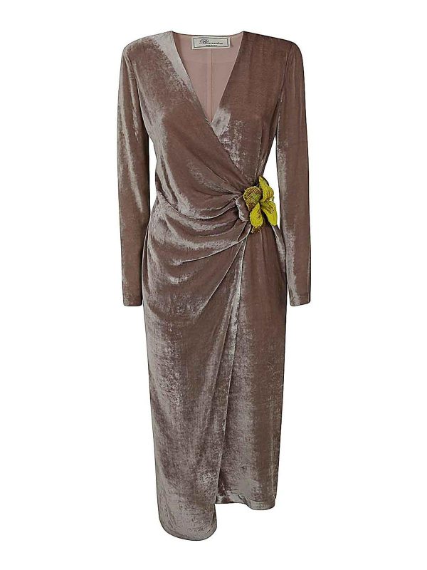 Blumarine Robe Au Genou - Gris