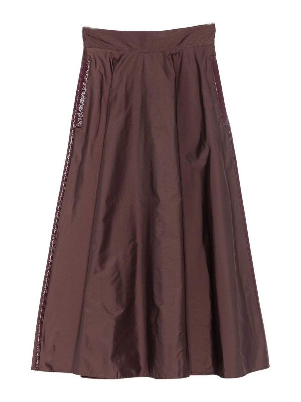 Elisabetta Franchi Jupe Midi - Rouge Brun