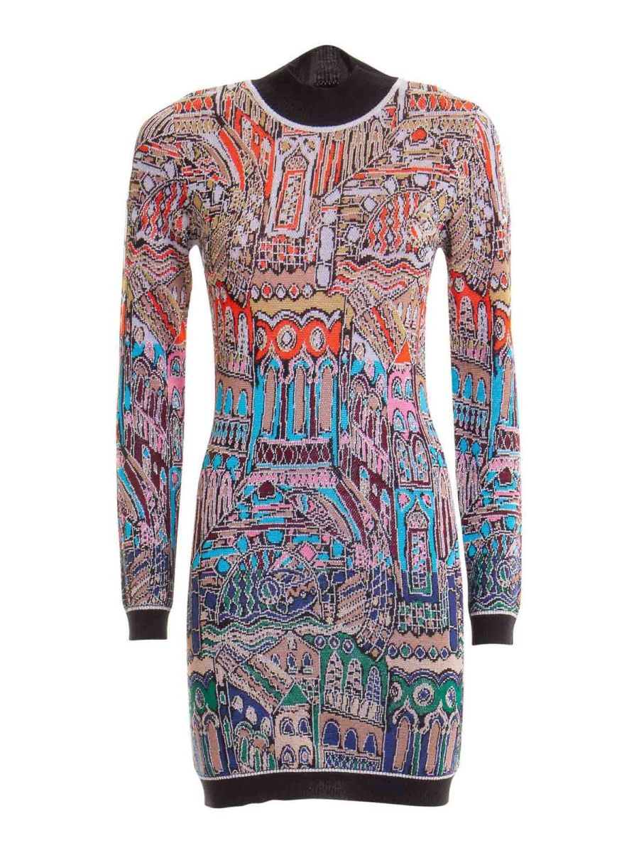 Missoni Robe Au Genou - Multicolore