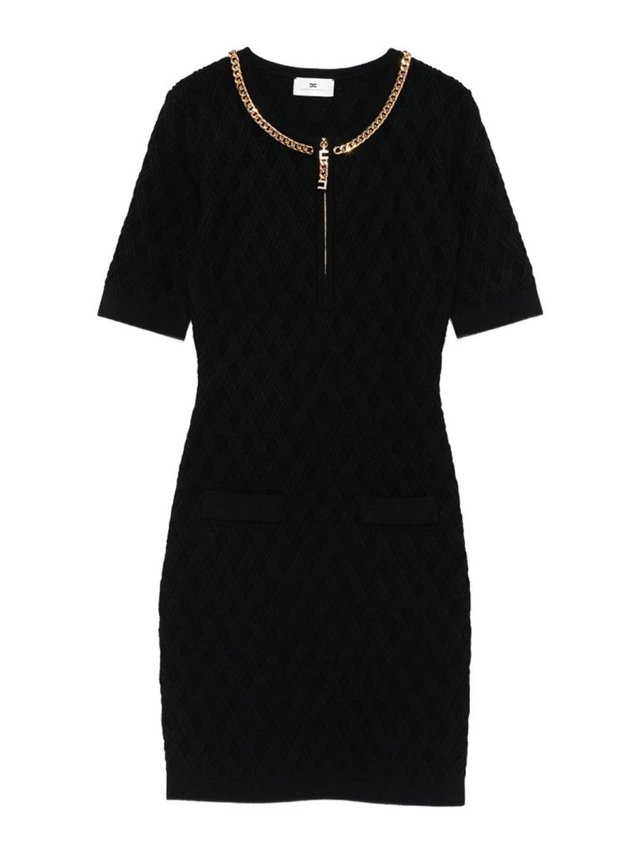 Elisabetta Franchi Robe Courte - Noir