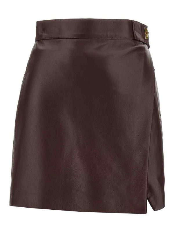 Elisabetta Franchi Jupe Midi - Rouge Brun