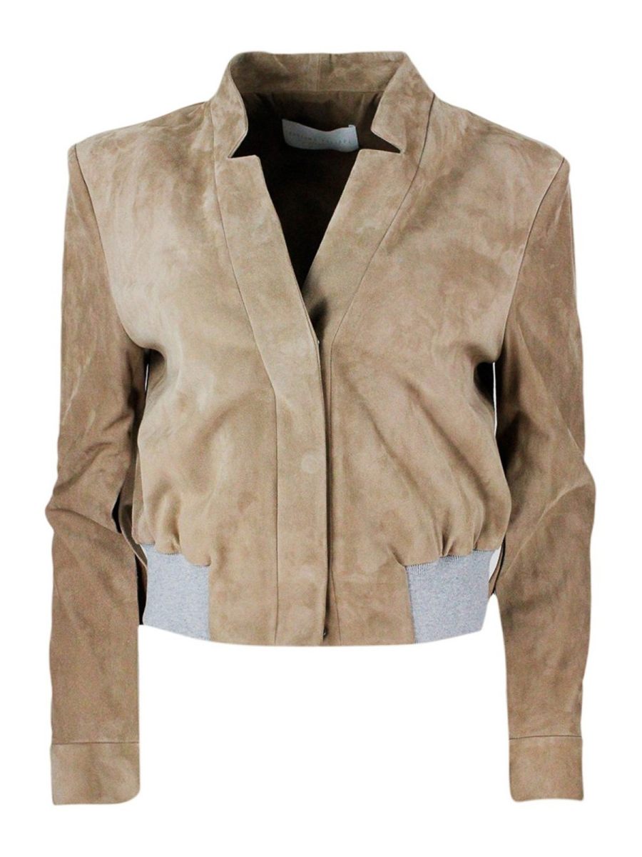 Fabiana Filippi Blouson En Cuir - Beige