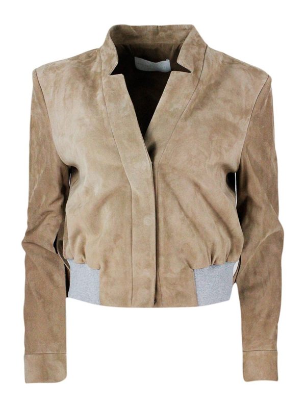 Fabiana Filippi Blouson En Cuir - Beige