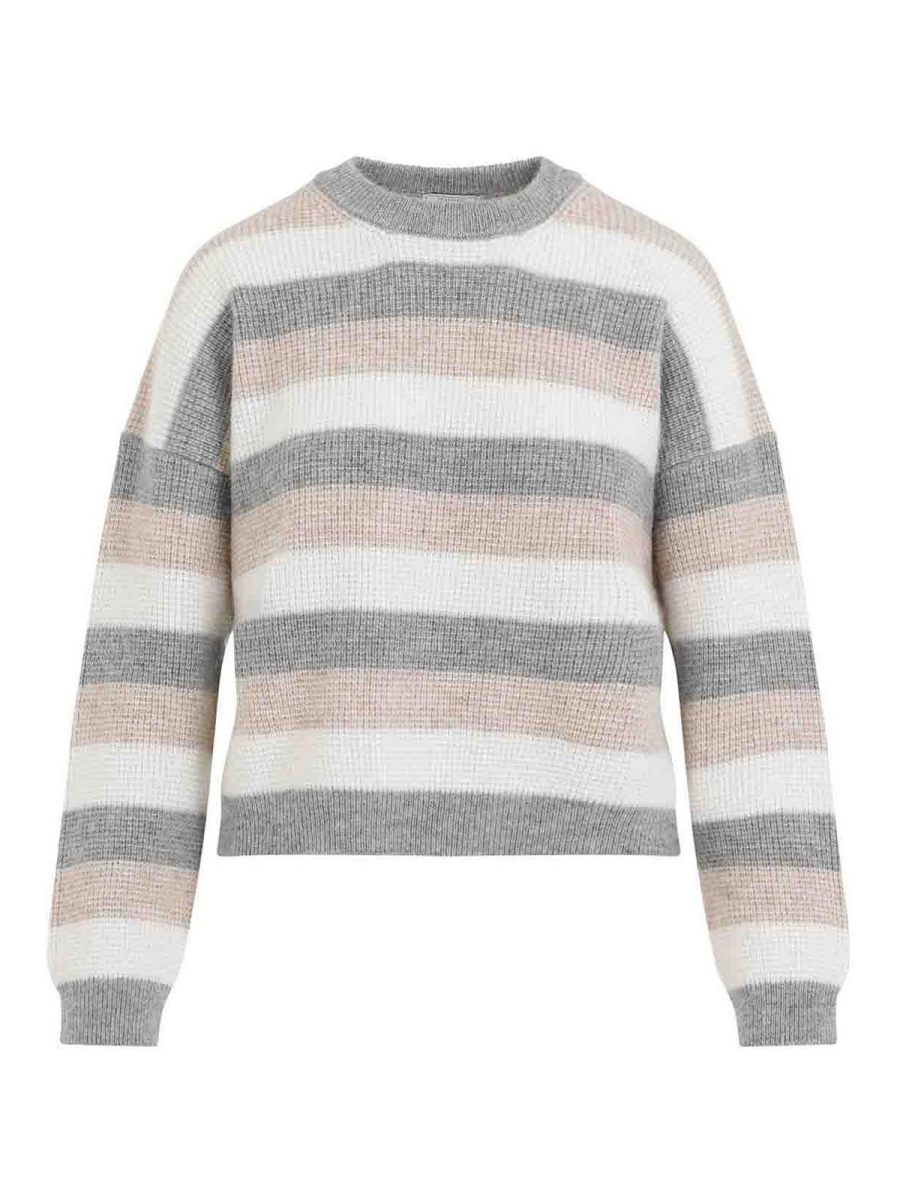 Peserico Pull Col Rond - Gris