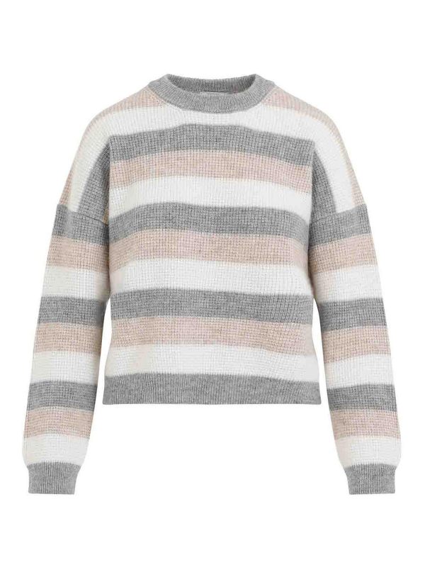 Peserico Pull Col Rond - Gris