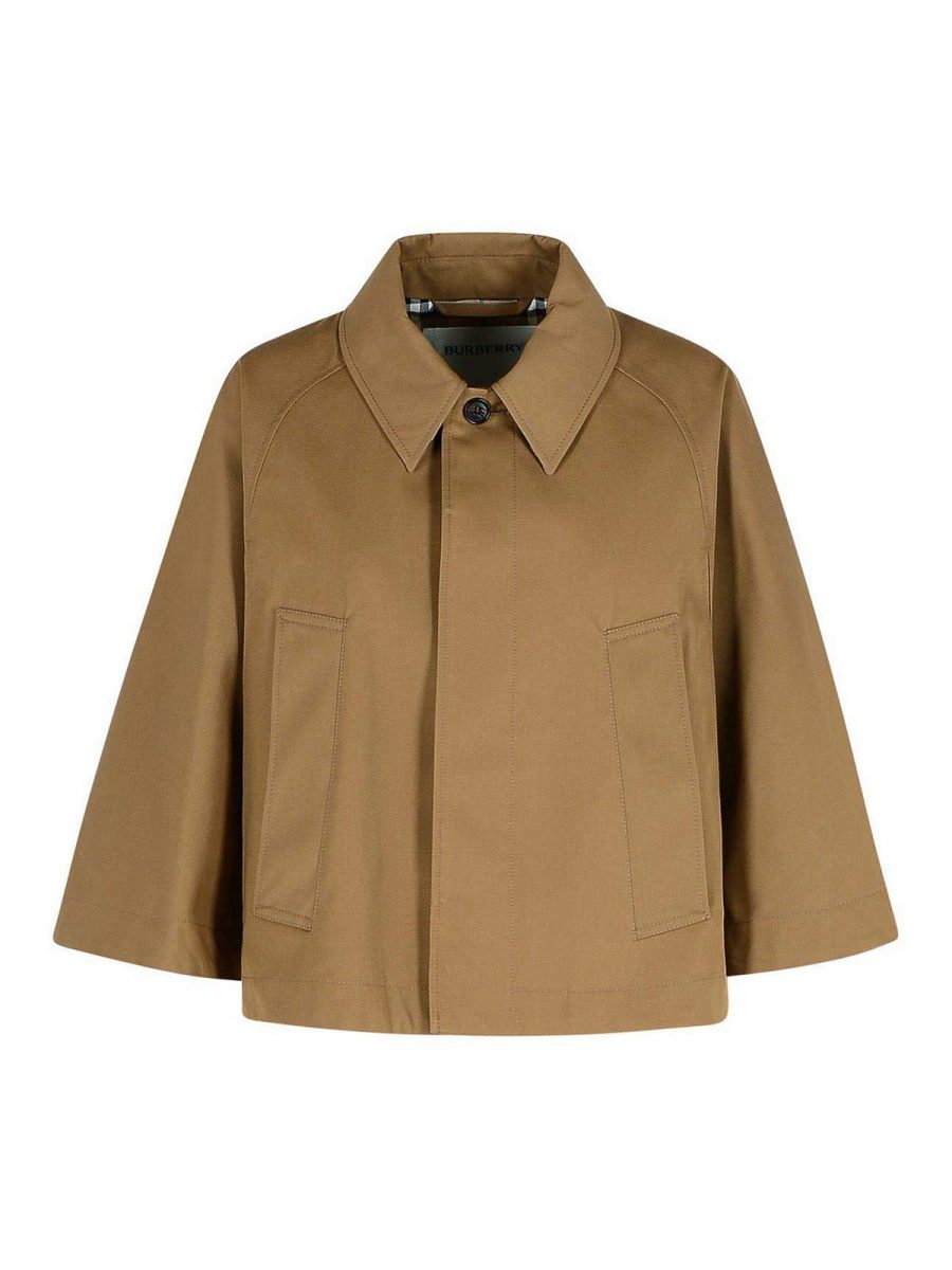 Burberry Manteau Au Genou - Marron