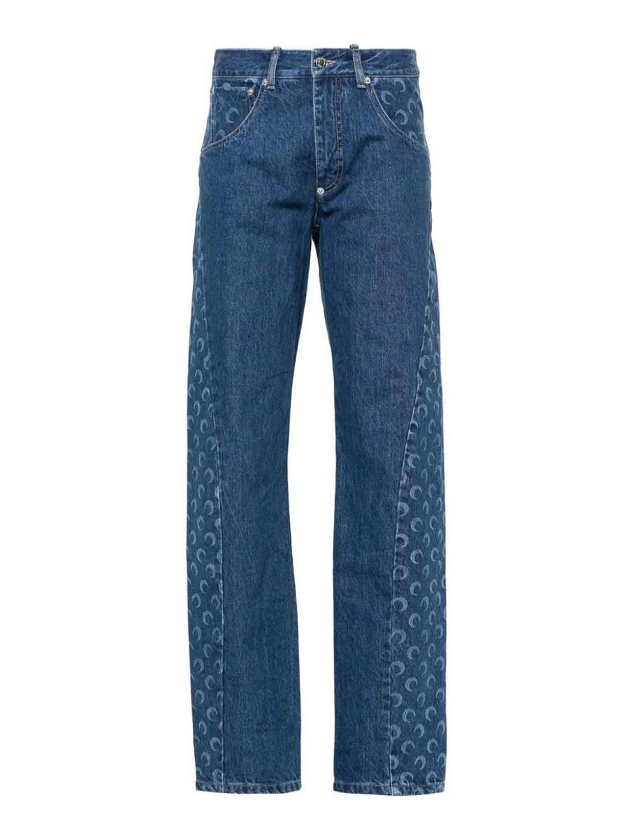 Marine Serre Jean Bootcut - Bleu