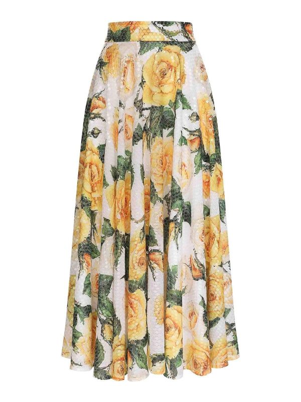 Dolce & Gabbana Jupe Midi - Blanc