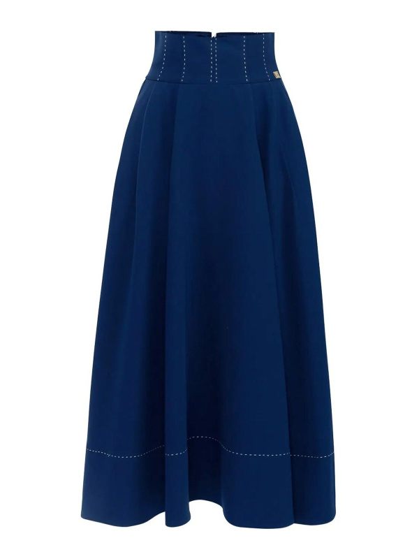Elisabetta Franchi Jupe Midi - Bleu