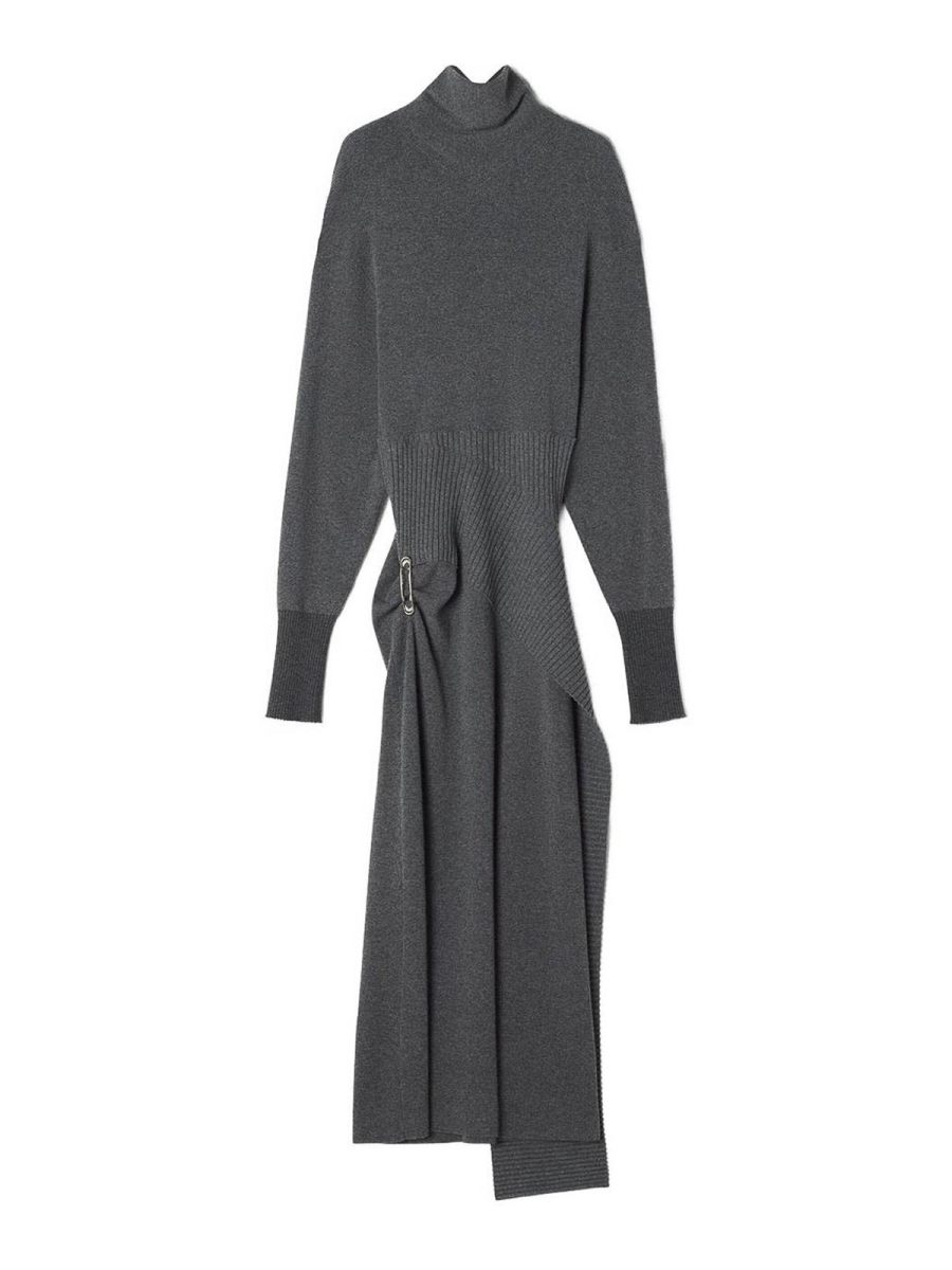 Lanvin Robe Au Genou - Gris