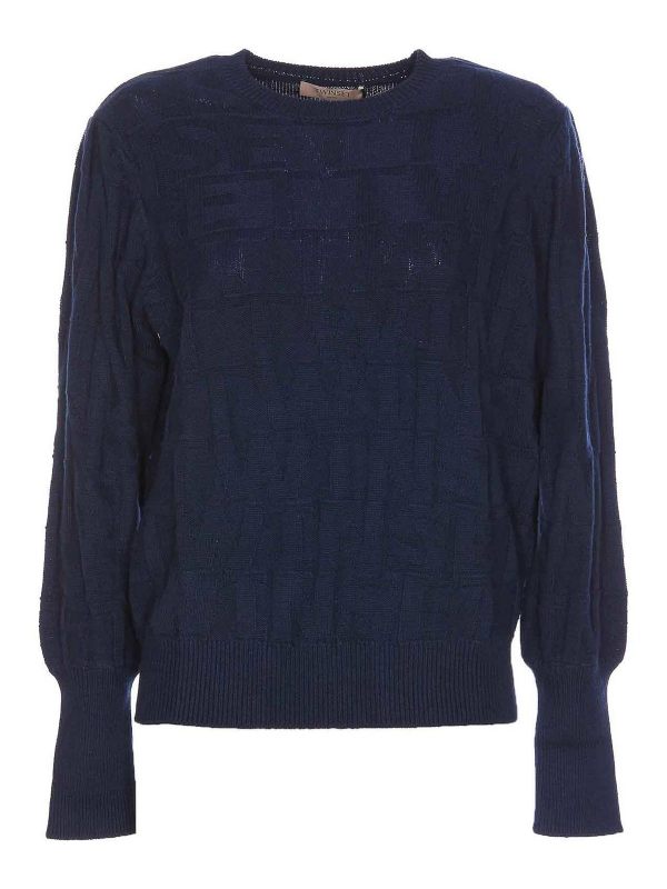 Twinset Pull Col Rond - Bleu
