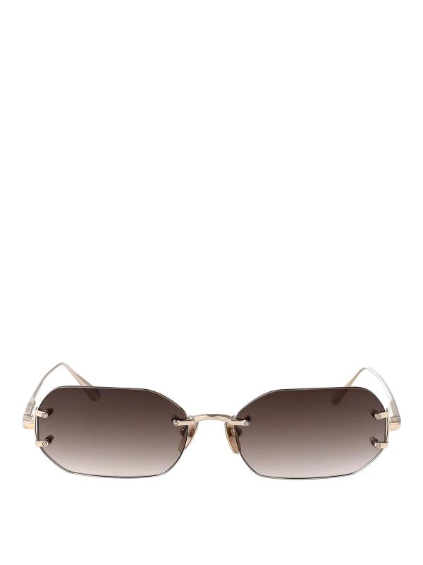 Linda Farrow Lunettes De Soleil - Or