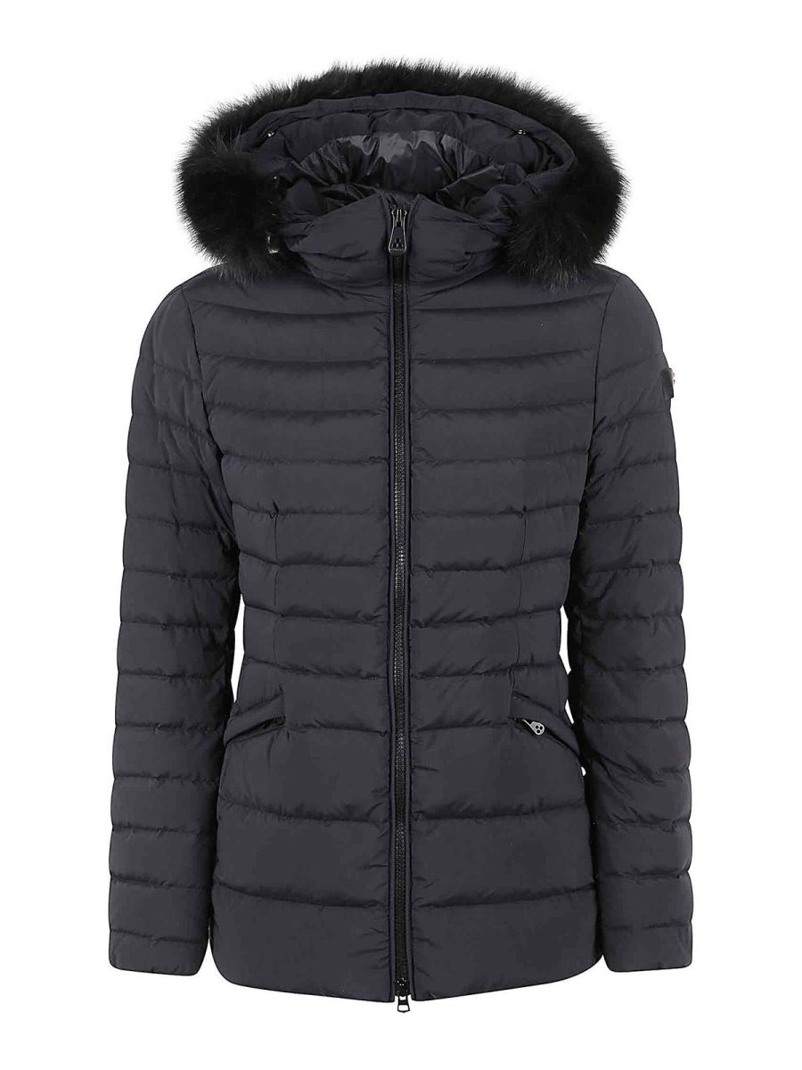 Peuterey Manteau Au Genou - Noir