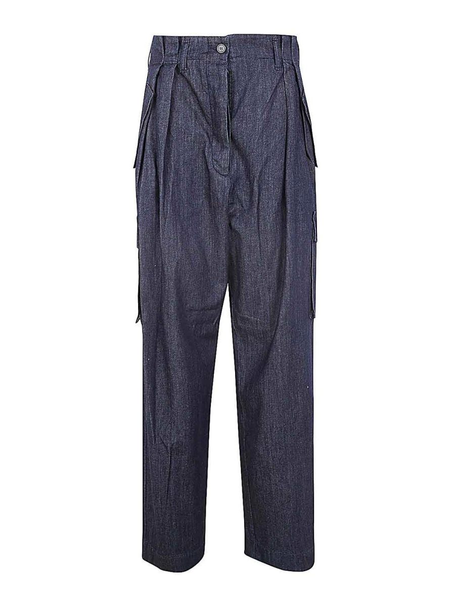 Dries Van Noten Pantalons Décontractés - Bleu
