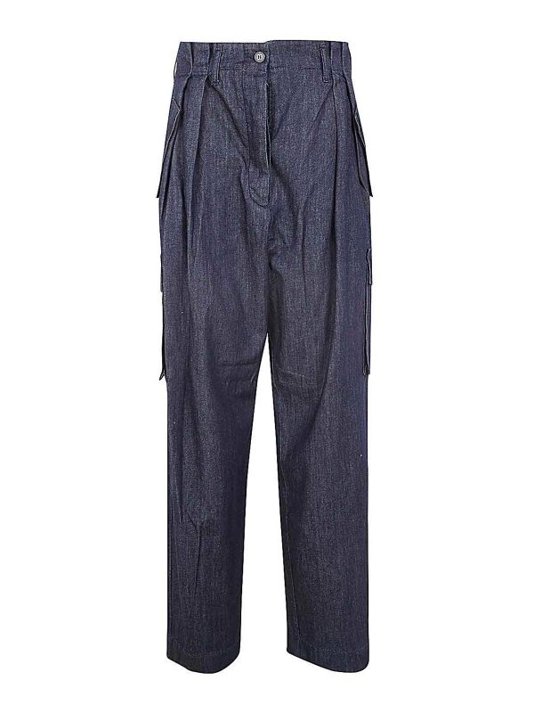 Dries Van Noten Pantalons Décontractés - Bleu