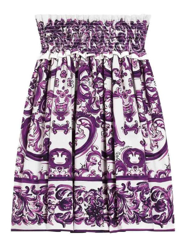 Dolce & Gabbana Jr Jupe Midi - Violet