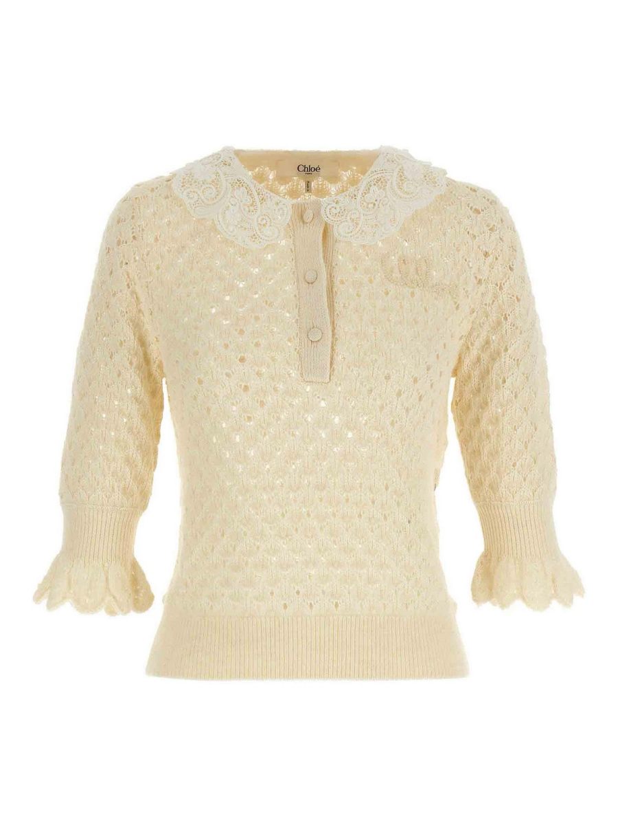 Chloe' Cardigan - Blanc