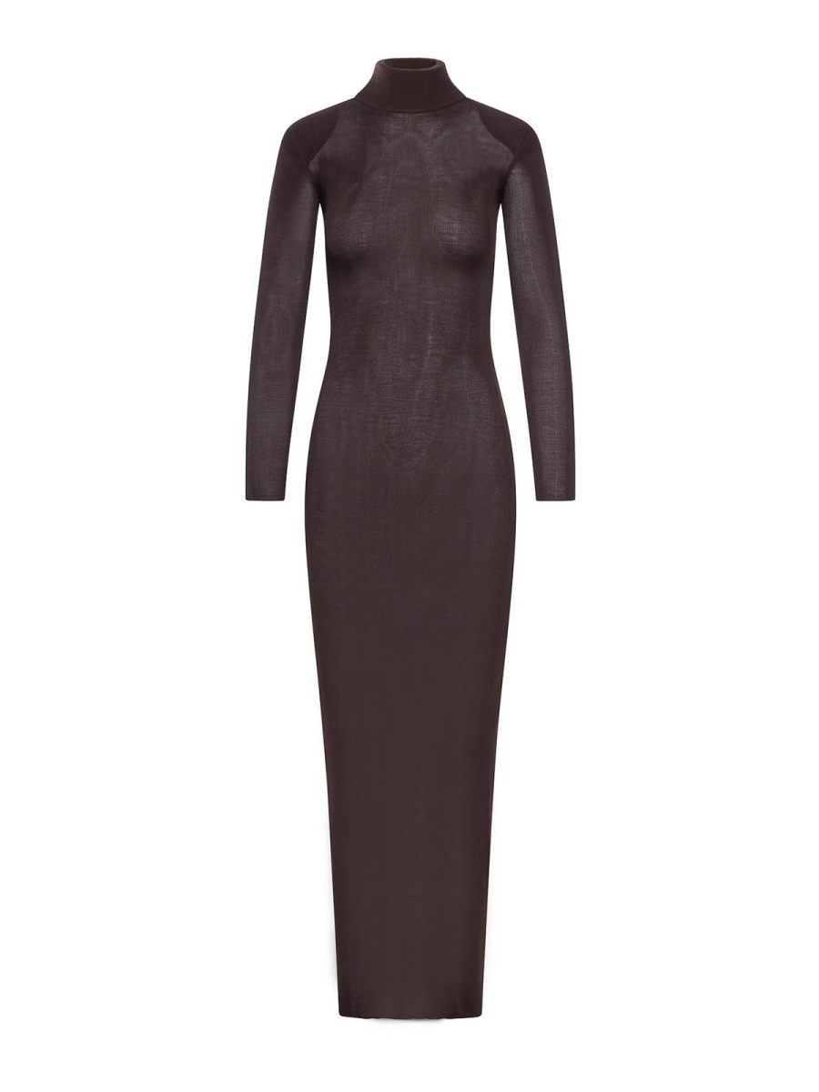 Self Portrait Maxi Robe - Marron