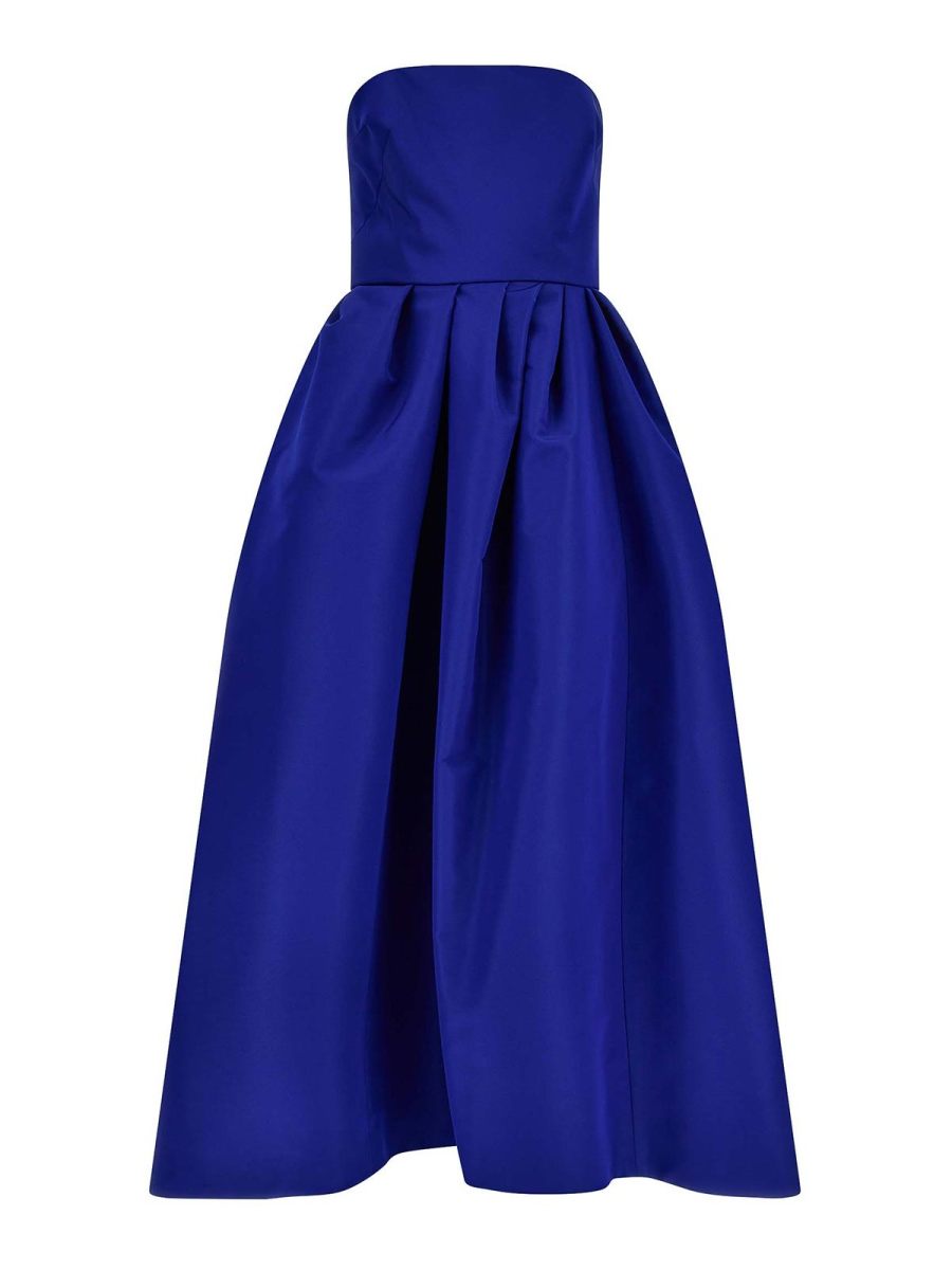 Carolina Herrera Robe Au Genou - Bleu