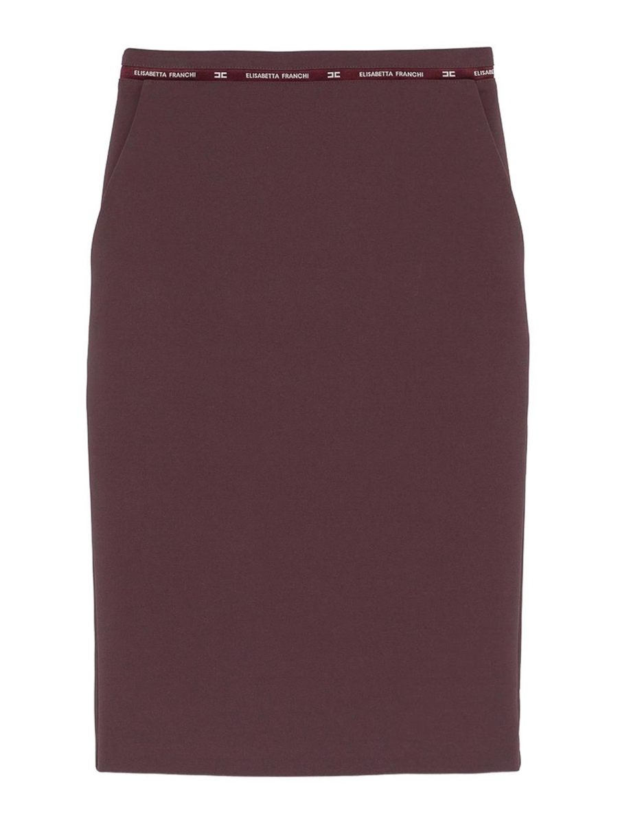 Elisabetta Franchi Jupe Midi - Marron
