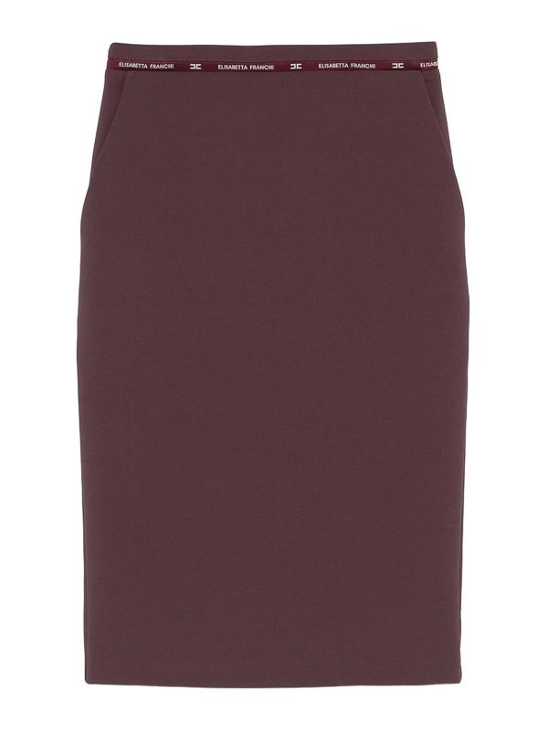 Elisabetta Franchi Jupe Midi - Marron